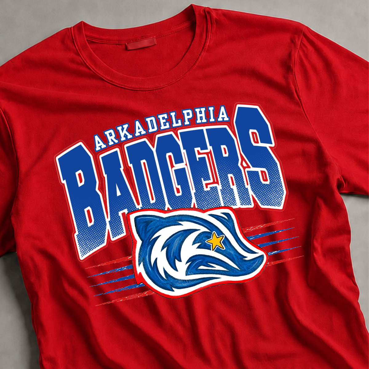 Arkadelphia Badgers Hand-Drawn Mascot T-Shirt