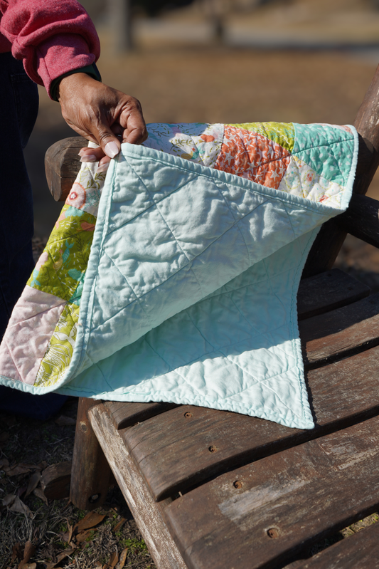 Sea & Me Patchwork Baby Quilt (26x30)