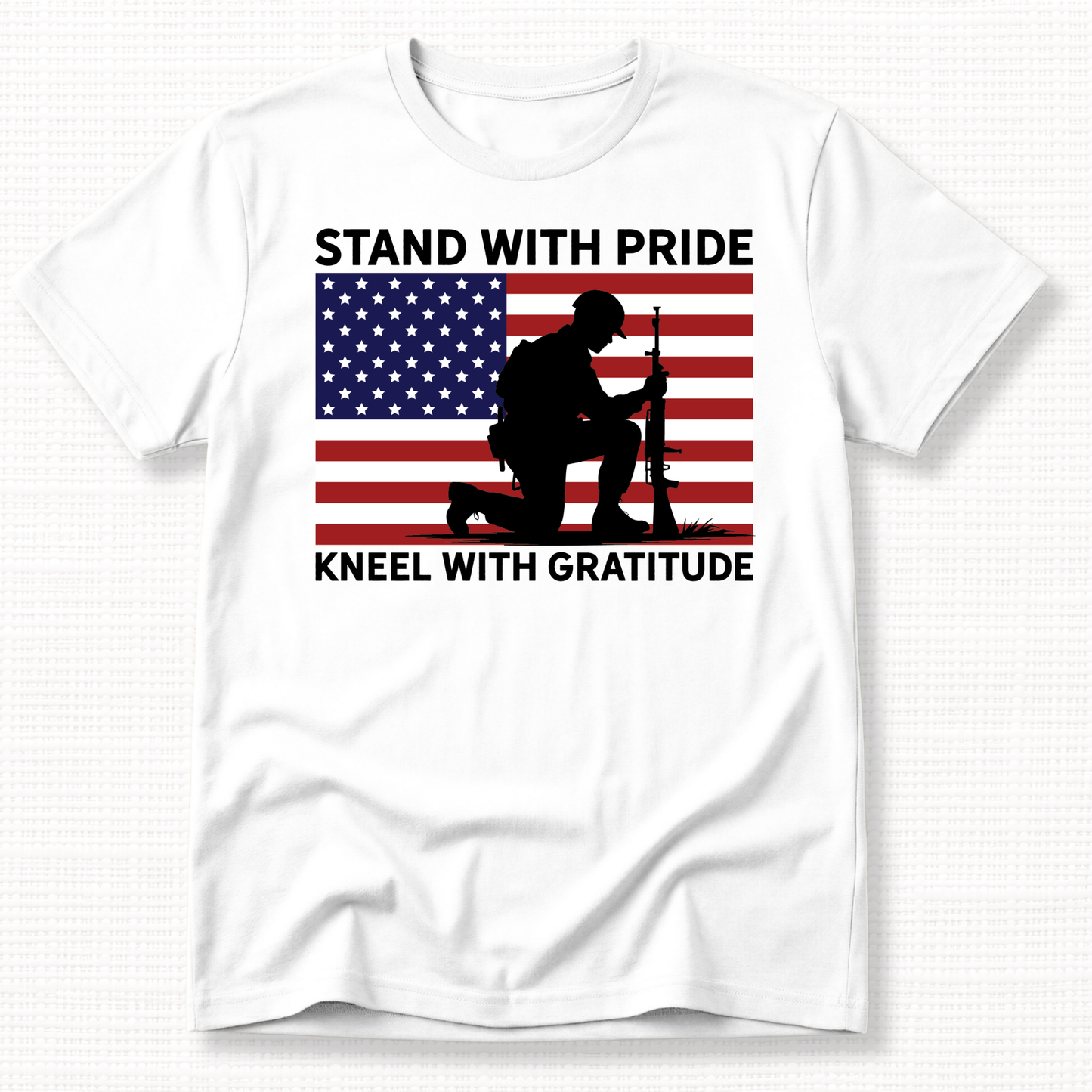 Stand With Pride Kneel With Gratitude Patriotic T-Shirt