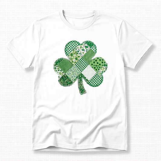 St. Patrick’s Day Patchwork Bandana Shamrock T-Shirt