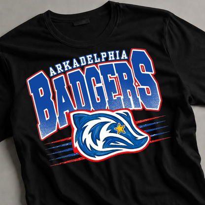 Arkadelphia Badgers Hand-Drawn Mascot T-Shirt