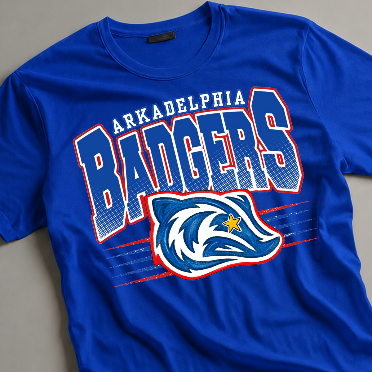 Arkadelphia Badgers Hand-Drawn Mascot T-Shirt