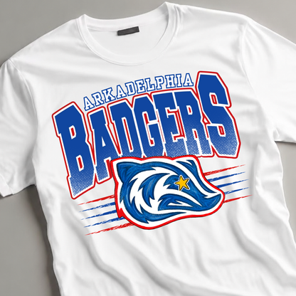 Arkadelphia Badgers Hand-Drawn Mascot T-Shirt