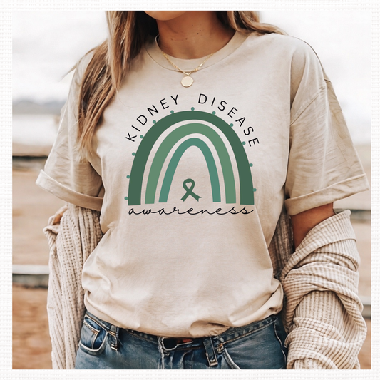Kidney Disease Awareness Rainbow T-Shirt