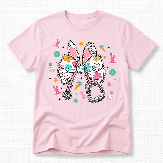 Easter Bunny Stethoscope Graphic T-Shirt