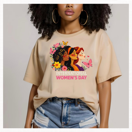 International Women’s Day Faux Yarn Graphic T-Shirt